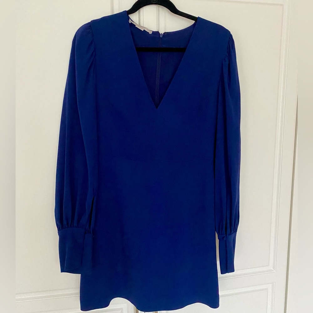 Stella McCartney Royal Blue Long Sleeve Dress; gorgeous elegant classic designer